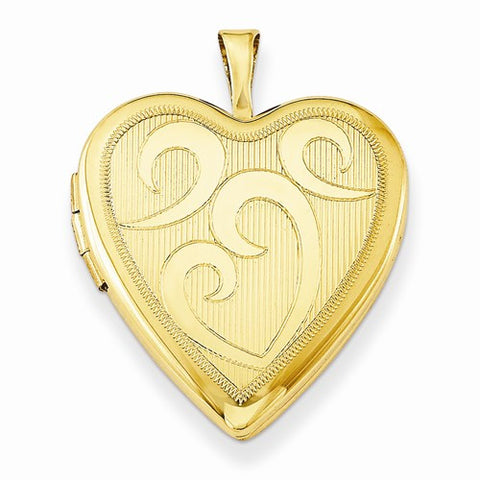 Gold Plated Sterling Silver 20mm Heart Locket