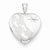 Sterling Silver 16mm D/C Footprints Heart Locket