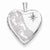 Sterling Silver 20mm D/C Footprints Heart Locket