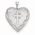 Sterling Silver 20mm Satin & D/C Cross Heart Locket