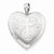 Sterling Silver 24mm D/C Cross Heart Locket