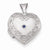 Sterling Silver Blue Synthetic Stone Heart Locket