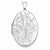 Sterling Silver Floral Bouquet Oval Locket