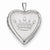 Sterling Silver 20mm Satin & D/C Crown Heart Locket