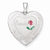 Sterling Silver 24mm Enameled & D/C Grandma Heart Locket