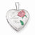 Sterling Silver 16mm Satin, Enameled, D/C I Love You Heart Locket