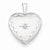 Sterling Silver & Diamond 16mm Satin & D/C Heart Locket