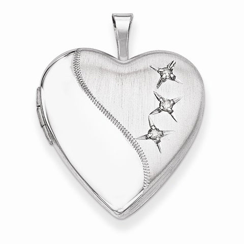 Sterling Silver 20mm D/C Heart Locket