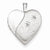 Sterling Silver 20mm D/C Floral Heart Locket
