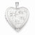 Sterling Silver 20mm Textured Daisies Heart Locket