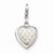 Amore La Vita Sterling Silver Gold-Plated Patterned Lobster Clasp 12mm Heart Locket