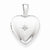 Sterling Silver & Diamond Polished 12mm Heart Locket