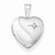 Sterling Silver & Diamond Polished and Satin 12mm Heart Locket