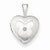 Sterling Silver & Diamond Butterfly 12mm Heart Locket