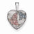 Sterling Silver Enamel Butterflies 12mm Heart Locket