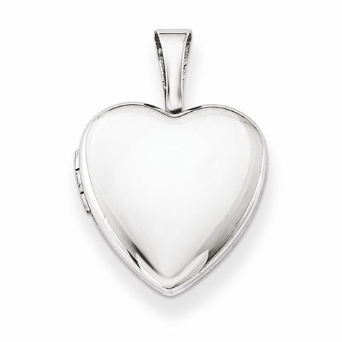 Sterling Silver Polished 12mm Heart Locket