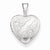 Sterling Silver Side Swirls 12mm Heart Locket