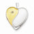 Sterling Silver Diamond Gold-Plated Polished & Satin 20mm Heart Locket
