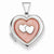 Sterling Silver with Pink Mother of Pearl Inlay Heart Locket