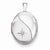 Sterling Silver 19mm Diamond Polished and Brushed Oval Locket