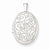 Sterling Silver Swirls 19mm Oval Locket
