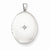 Sterling Silver & Diamond Polished 19mm Oval Locket