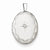 Sterling Silver & Diamond Side Scallops 19mm Oval Locket