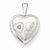 Sterling Silver & Diamond Sister Heart 12mm Heart Locket
