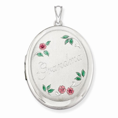 Sterling Silver 21mm Square Plain Locket