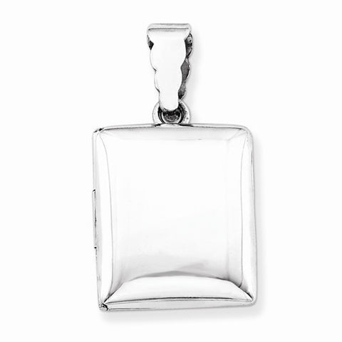 Sterling Silver 21mm Square Plain Locket