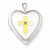 Sterling Silver & Diamond Gold-Plated Cross 20mm Heart Locket