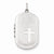 Sterling Silver w/ Side Cross Rectangular Locket