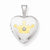 Sterling Silver Gold-Plated & Diamond Crown 12mm Heart Locket