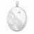 Sterling Silver & Diamond W/ Footprints 34mm Oval Locket