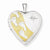Sterling Silver Gold-Plated Footprints 20mm Heart Locket