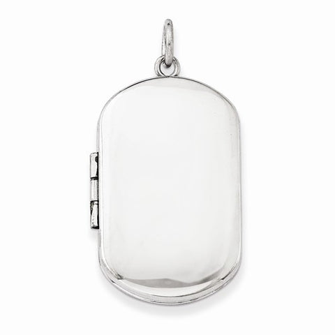 Sterling Silver Polished Rectangular Locket
