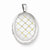 Sterling Silver Gold-Plated Quilt Pattern 16mm Oval Locket