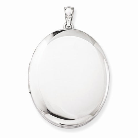 Sterling Silver Polished 34mm Oval Locket