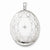 Sterling Silver & Diamond W/ Swirl Border 34mm Oval Locket