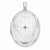Sterling Silver & Diamond Center with Swirls 34mm Oval Locket