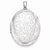 Sterling Silver Swirls 34mm Oval Locket