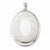 Sterling Silver Leaves Border 34mm Oval Locket