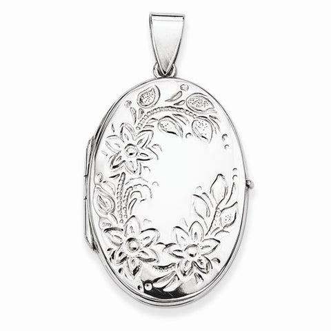 Sterling Silver Floral Locket