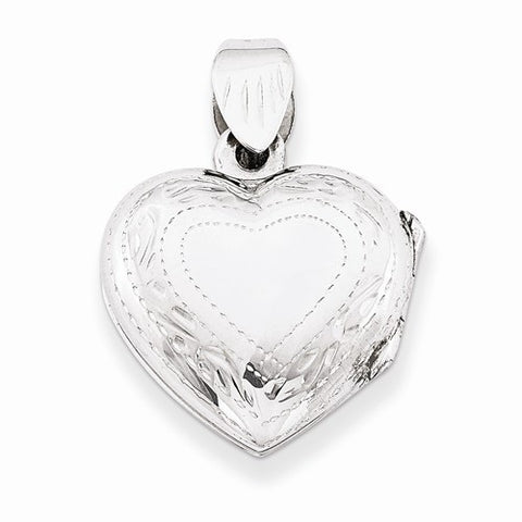 Sterling Silver Domed Heart Locket