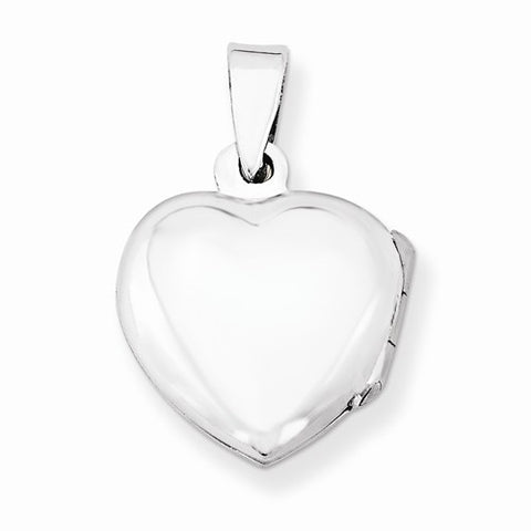 Sterling Silver Plain Domed Heart Locket