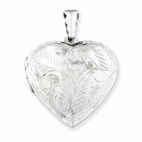 Sterling Silver Domed Heart Locket