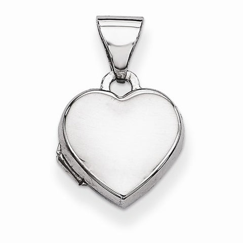 Sterling Silver Plain 10mm Heart Locket