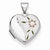 Sterling Silver Floral 15mm Heart Locket