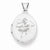 Sterling Silver Fairy 17mm 2-Frame Oval Locket