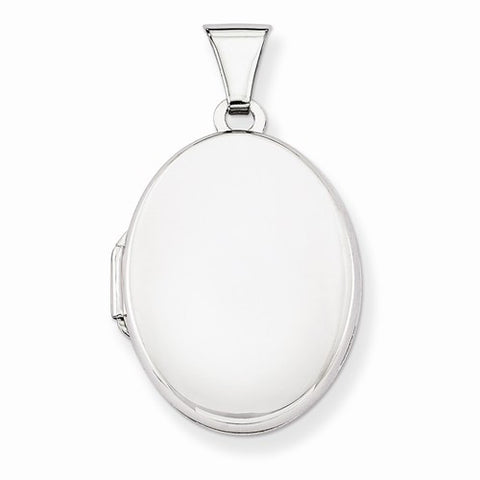 Sterling Silver Polished 21mm 2-Frame Oval Locket